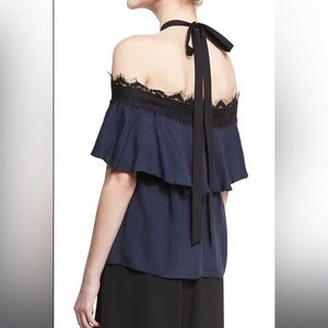 Alice + Olivia Alyssa Off the Shoulder Top- size Medium